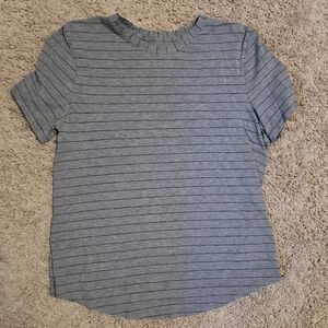 lululemon athletica Striped Gray Women's Tee